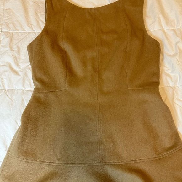 Hobbs London women's dress size 12 drop waist a line 100% wool camel brown color - Picture 5 of 15